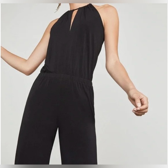 NWT BCBG “Brittany” Black Halter Wide-Leg Jumper Size M - Picture 3 of 16
